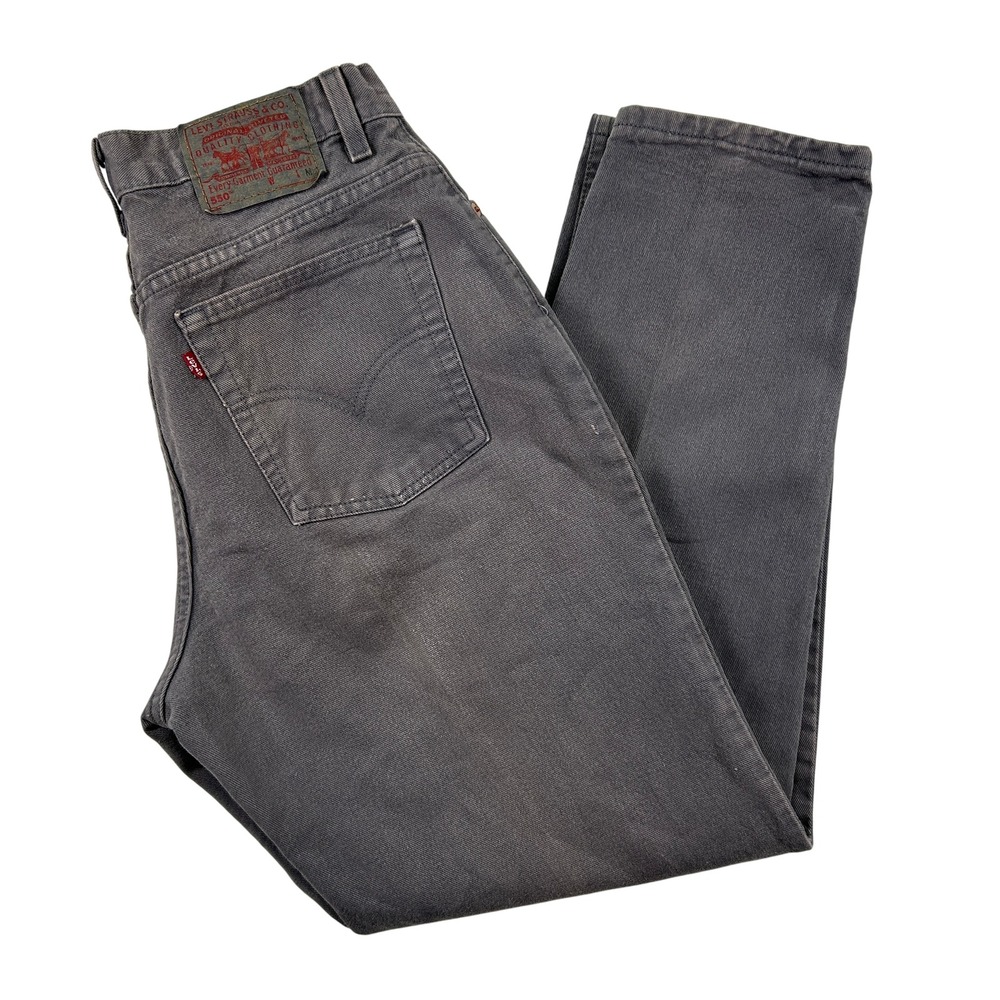 Vintage Levis 550 Jeans Womens 14 Relaxed Fit Tapered Leg Gray‎ USA Made